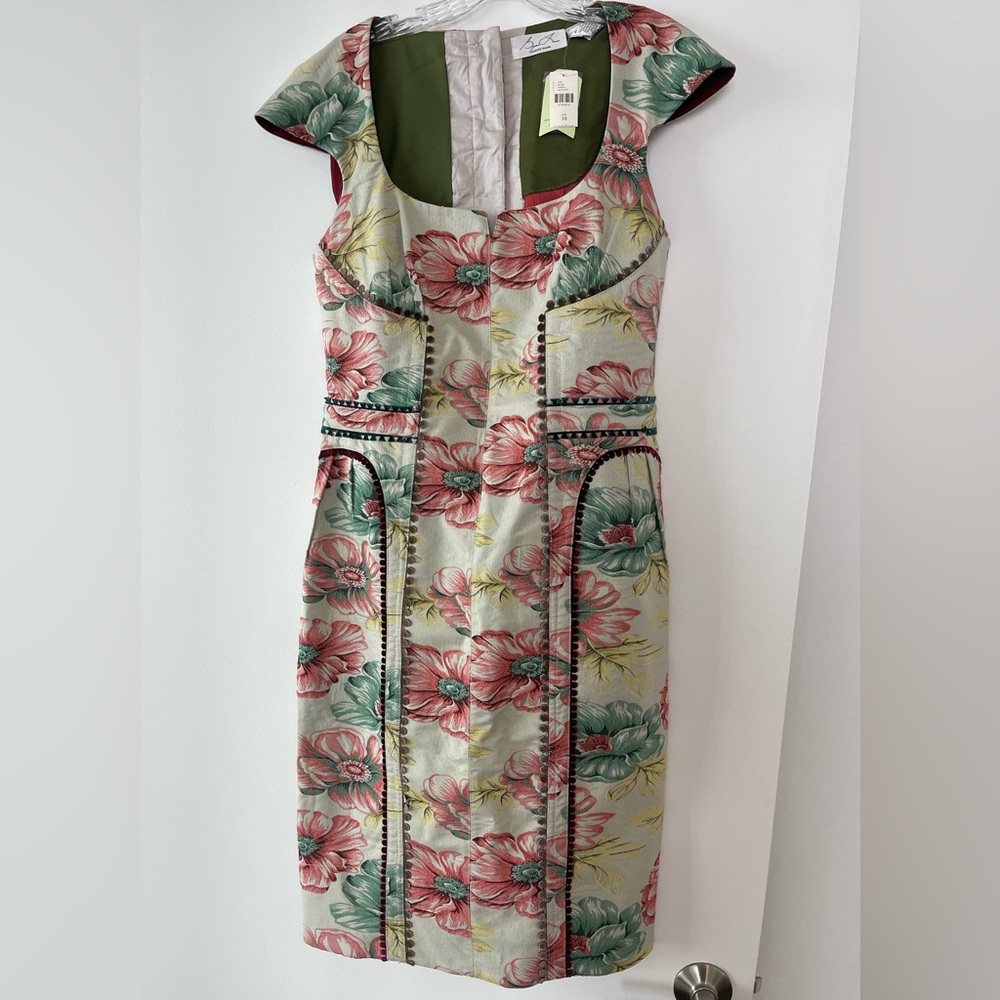 Byron Lars Beauty Mark garden brocade dress size 10. New with tags.